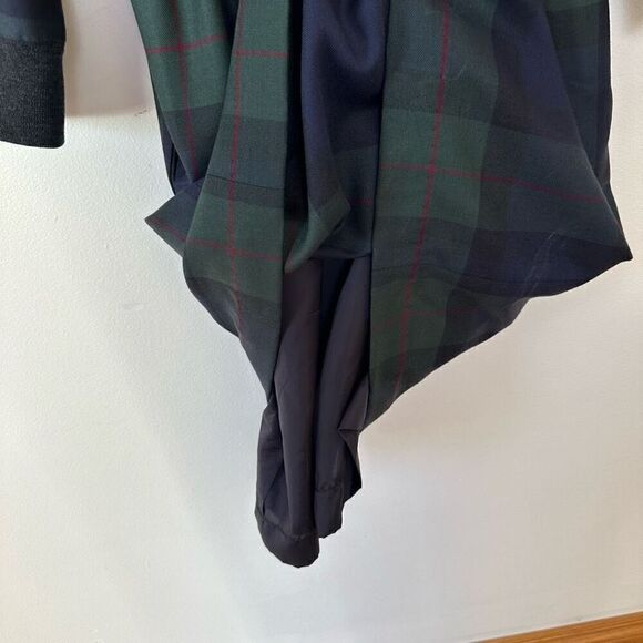 Akris of Switzerland Vintage Women’s Tartan Plaid Wool Cashmere Midi Dress - Picture 10 of 12